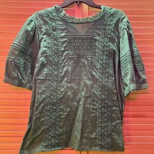 Universal Thread Green Lace Top NWT
